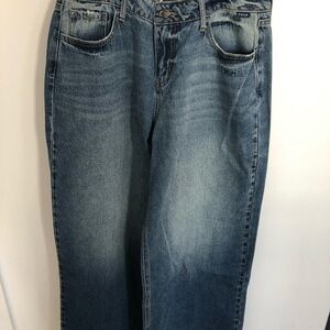 Cello Classic Blue Straight wide Leg Jeans